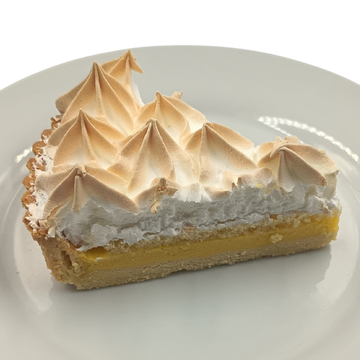 Pie de Limón – Base crocante con crema de limón y merengue dorado.